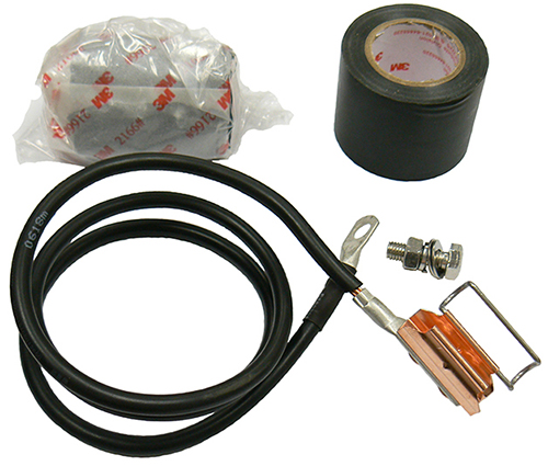 Ground earthing kit for 1/2″ super flexible cable/ ZCG1250SF – includes waterproofing